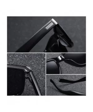 Sunglasses Men Women Polarized Square Frame Tortoise Sports UV400 With Sunglasses Case For Driving Outdoor Travel - CB18UGIWQ...