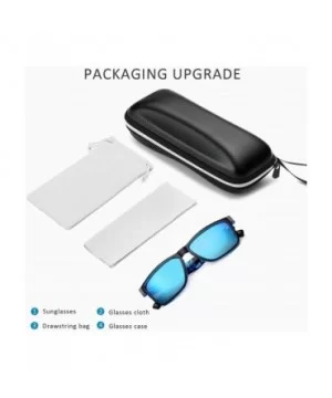 Sunglasses Men Women Polarized Square Frame Tortoise Sports UV400 With Sunglasses Case For Driving Outdoor Travel - CB18UGIWQ...