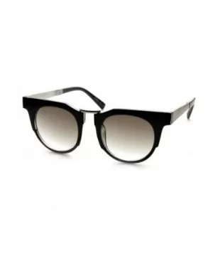 Mod Retro Round Circle Metal Temple Horn Rimmed Sunglasses - Black-silver Lavender - C711V212E9N $6.73 Wayfarer