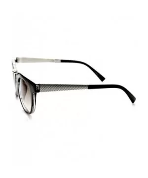 Mod Retro Round Circle Metal Temple Horn Rimmed Sunglasses - Black-silver Lavender - C711V212E9N $6.73 Wayfarer