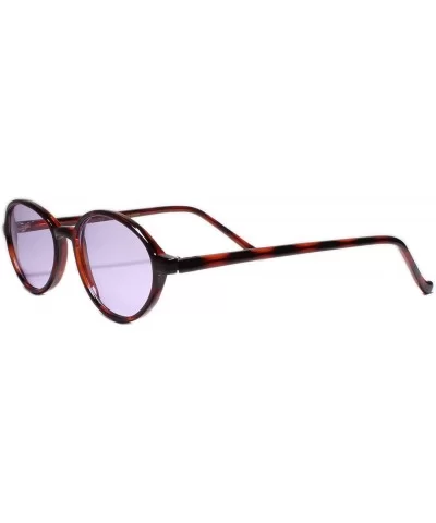 Classic Vintage Retro 90s 00s Indie Round Oval Sunglasses - Purple - CR18YYI0R3N $9.92 Oval