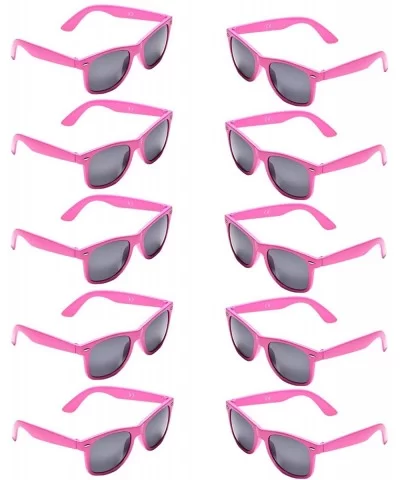 10 Packs UV Protection Neon Colors 80's Retro Style Party Favors Sunglasses - Pink - C818CGUI908 $13.01 Square