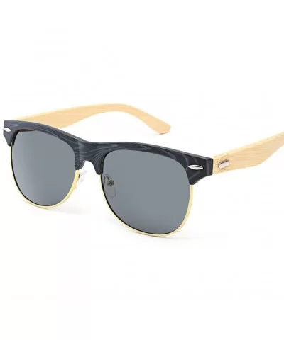 Bamboo Frame Sunglasses for Men Women Sunglasses Travel Glasses Wooden Leg Glasses UV400 100% UV Protection (C) - C7180CKEQCL...