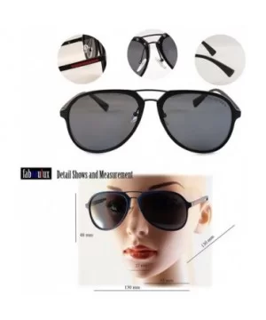 Unisex Double Bridge Polarized Sunglasses - Black/ Black Smoke - CU1858KZNZ3 $6.35 Aviator