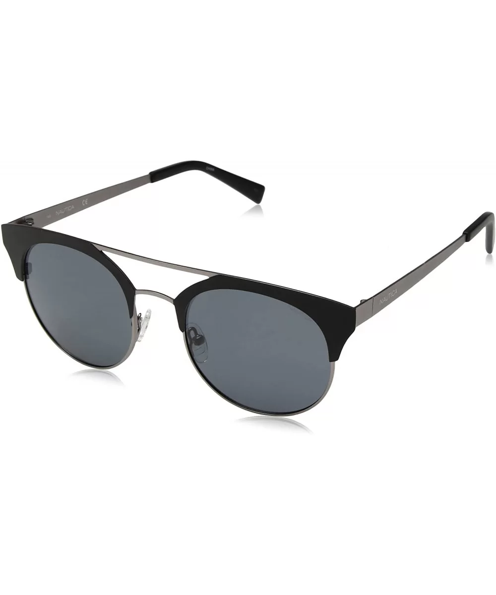 Men's N4630sp Round Sunglasses - Matte Black/Smoke Polarized - CE186SZ7Z7S $49.65 Round