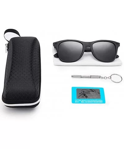 Polarized Sports Sunglasses Portable Travel Zipper Eyeglasses Set (Style B) - C9196MDLIDH $6.21 Oval