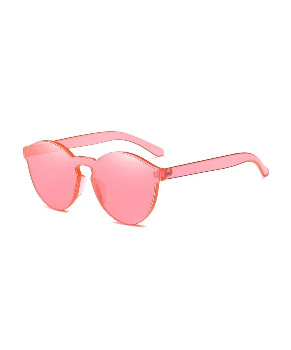 Polarized Sunglasses Protection Glasses Mirrored - Watermelon Red - CC18RLEC7MY $9.19 Semi-rimless