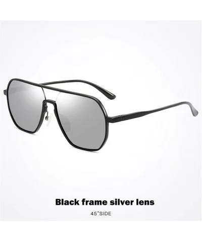 Sunglasses Polarized Chameleon Magnesium Photochromic - S0073 02blacksilver - CE1986RMDOQ $20.84 Square