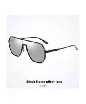 Sunglasses Polarized Chameleon Magnesium Photochromic - S0073 02blacksilver - CE1986RMDOQ $20.84 Square