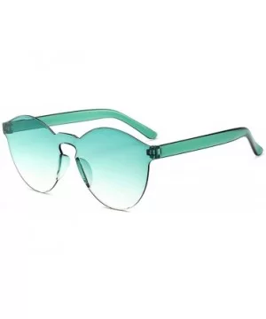 Unisex Fashion Candy Colors Round Outdoor Sunglasses Sunglasses - Green - CS190L7IIKQ $17.23 Round