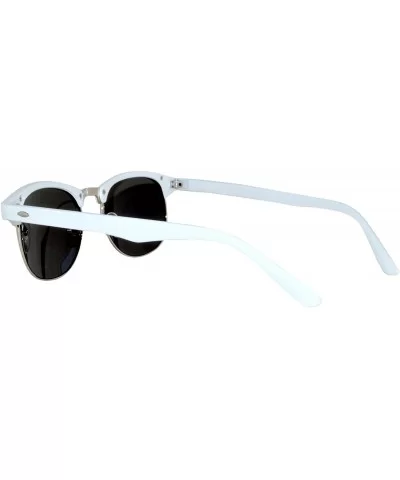 Aviator Brow Bar Flat Mirror Multicolor Lens Sunglasses Metal Frame - Mirror_white_green - C1182TK97E5 $5.02 Aviator