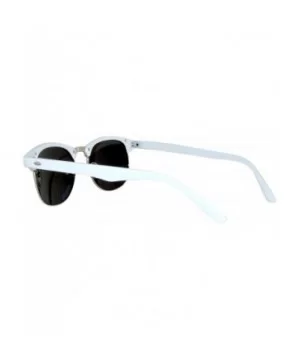 Aviator Brow Bar Flat Mirror Multicolor Lens Sunglasses Metal Frame - Mirror_white_green - C1182TK97E5 $5.02 Aviator