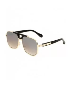 Gazelle Viceroy Square Retro Luxury Aviator Sunglasses - Black Rose Gold Frame - CX18YAK85LO $9.24 Aviator