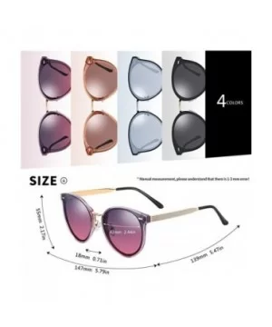 Women Round Polarized Sunglasses Female Fashion Designer Gradient Lens Sun glasses For Ladies Goggle UV400 - CN199HZHOUM $8.9...