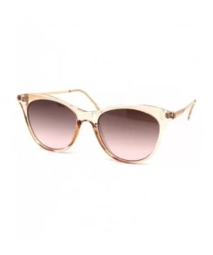 Womens Mod Chic Retro Designer Cat Eye Sunglasses - Peach Burgundy Smoke - CN18XOTNK46 $7.79 Cat Eye