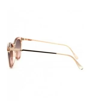 Womens Mod Chic Retro Designer Cat Eye Sunglasses - Peach Burgundy Smoke - CN18XOTNK46 $7.79 Cat Eye