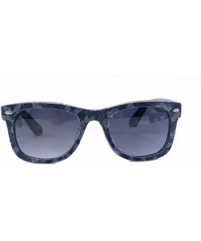 Denim-trimmed Frames UV400 Modern Sunglasses Classic Wayfarers - 3013 - C011Y38ZOIZ $19.30 Wayfarer