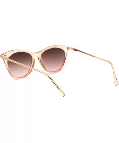 Womens Mod Chic Retro Designer Cat Eye Sunglasses - Peach Burgundy Smoke - CN18XOTNK46 $7.79 Cat Eye