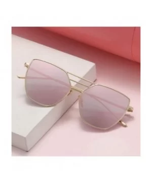 Metal Luxury Vintage Coated Mirror Sunglasses Women Er Fashion Retro Trand Sun Glasses Uv400 Oculos - Orange - C3199CK0W2Z $1...