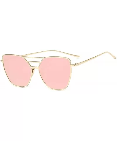 Metal Luxury Vintage Coated Mirror Sunglasses Women Er Fashion Retro Trand Sun Glasses Uv400 Oculos - Orange - C3199CK0W2Z $1...