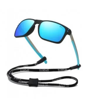 Polarized Sports Sunglasses Square Glasses for Men Women Running Cycling Fishing Golf Baseball - Blue 2 - CG18XE68ZEL $17.36 ...