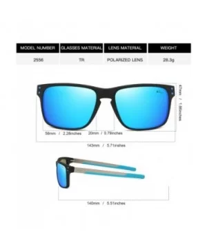 Polarized Sports Sunglasses Square Glasses for Men Women Running Cycling Fishing Golf Baseball - Blue 2 - CG18XE68ZEL $17.36 ...