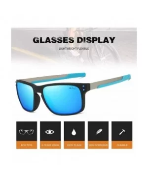 Polarized Sports Sunglasses Square Glasses for Men Women Running Cycling Fishing Golf Baseball - Blue 2 - CG18XE68ZEL $17.36 ...