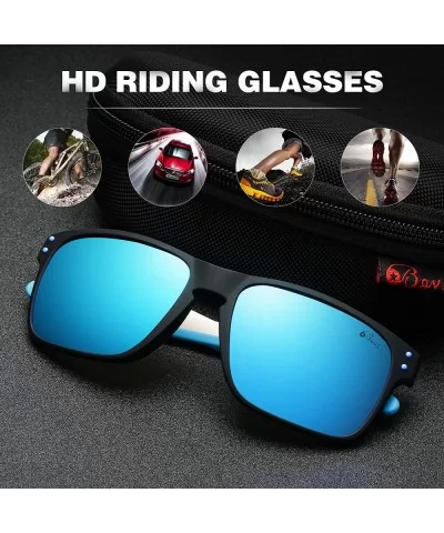 Polarized Sports Sunglasses Square Glasses for Men Women Running Cycling Fishing Golf Baseball - Blue 2 - CG18XE68ZEL $17.36 ...