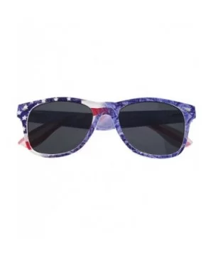 Limited Edition"Arctic Denim" American Flag Mirror Sunglasses - Smoke - CC11VP7124R $6.70 Wayfarer