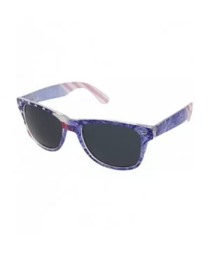 Limited Edition"Arctic Denim" American Flag Mirror Sunglasses - Smoke - CC11VP7124R $6.70 Wayfarer