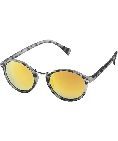 Eyelevel Round Lens Reflective Sunglasses - Tortoiseshell/Gold Mirrored Lens - C0199UCX2DU $10.67 Round