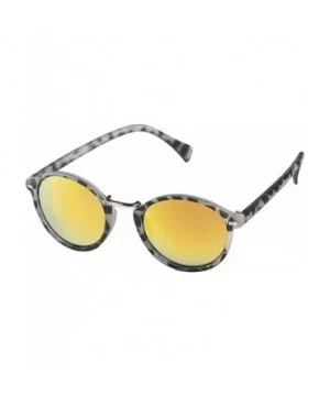 Eyelevel Round Lens Reflective Sunglasses - Tortoiseshell/Gold Mirrored Lens - C0199UCX2DU $10.67 Round