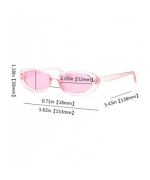 Mini Vintage Retro Extra Narrow Oval Round Skinny Cat Eye Sun Glasses Clout Goggles - Pink - C518SL2N3QN $5.95 Round