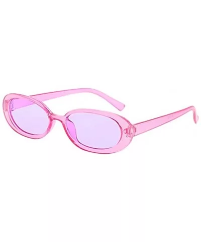 Unisex Fashion Small Frame Sunglasses Vintage Retro Irregular Shape Sun Glasses - E - C81905AXH90 $5.08 Square