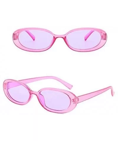 Unisex Fashion Small Frame Sunglasses Vintage Retro Irregular Shape Sun Glasses - E - C81905AXH90 $5.08 Square