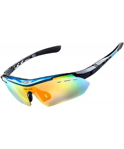 Polarized Sunglasses Interchangeable Cycling Baseball - Blue - CY184KDMWTC $36.98 Sport