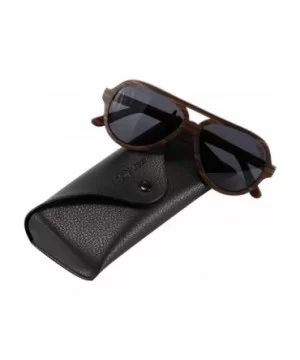 Genuine Wood Frame Sunglasses Polarized Men's uv400 Sunglasses-SH73013 - Walnut - C812M7KEF21 $26.47 Aviator