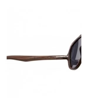 Genuine Wood Frame Sunglasses Polarized Men's uv400 Sunglasses-SH73013 - Walnut - C812M7KEF21 $26.47 Aviator