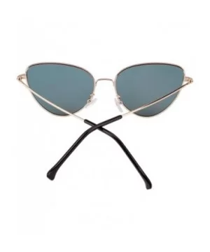 Womens Cat Eye Mod Metal Glasses Fashion Sunglasses - Gold / Red Mirror - CN1868N7Y9C $6.82 Oversized