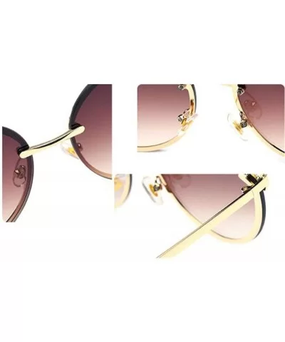 2019 frameless new sunglasses - ladies diamond fashion frameless tide sunglasses - A - CM18S8XUU69 $38.88 Aviator