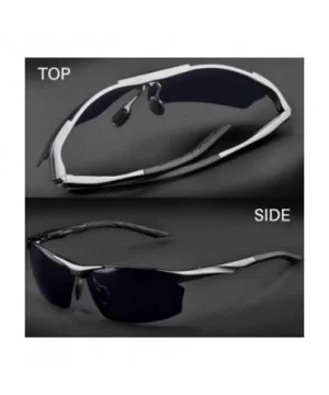 Polarized Sport Sunglasses UV-400 Protection Lightweight Metal Driving glasses - Brown - CV18R5X0CC8 $10.43 Oval