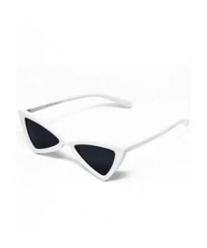 Vintage Retro Cat Eye Triangle Womens Fashion Eyewear Sunglasses - White - C211HWLARQX $7.63 Cat Eye