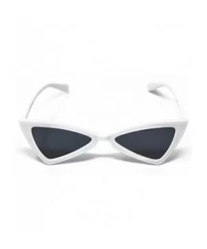 Vintage Retro Cat Eye Triangle Womens Fashion Eyewear Sunglasses - White - C211HWLARQX $7.63 Cat Eye