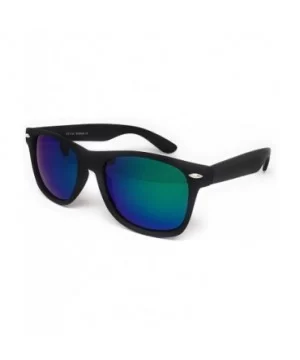 Classic 80's Vintage Style Sunglasses Polarized or Standard Lens - Black Matte- Blue Green Revo - C018YXUCUED $7.16 Oversized