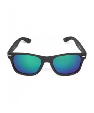 Classic 80's Vintage Style Sunglasses Polarized or Standard Lens - Black Matte- Blue Green Revo - C018YXUCUED $7.16 Oversized