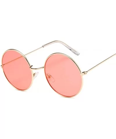 Retro Round Pink Sunglasses Women Sun Glasses For Women - Goldred - CC18WZT579D $22.49 Round