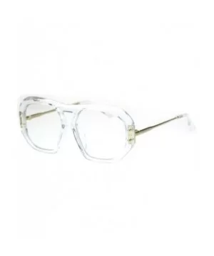 Luxury Mobster Plastic Flat Top Racer Rectangular Clear Lens Eyeglasses - Clear - CX18QYNXI03 $10.35 Rectangular