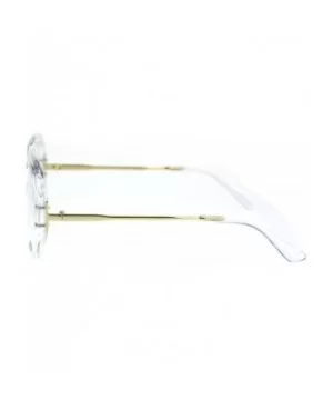 Luxury Mobster Plastic Flat Top Racer Rectangular Clear Lens Eyeglasses - Clear - CX18QYNXI03 $10.35 Rectangular