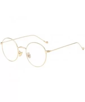 Man woman Retro Harajuku Nearsighted Glasses Myopia Flat Mirror Glasses - Golden - C91978K0GU3 $15.68 Round