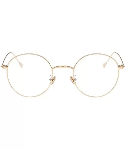 Man woman Retro Harajuku Nearsighted Glasses Myopia Flat Mirror Glasses - Golden - C91978K0GU3 $15.68 Round